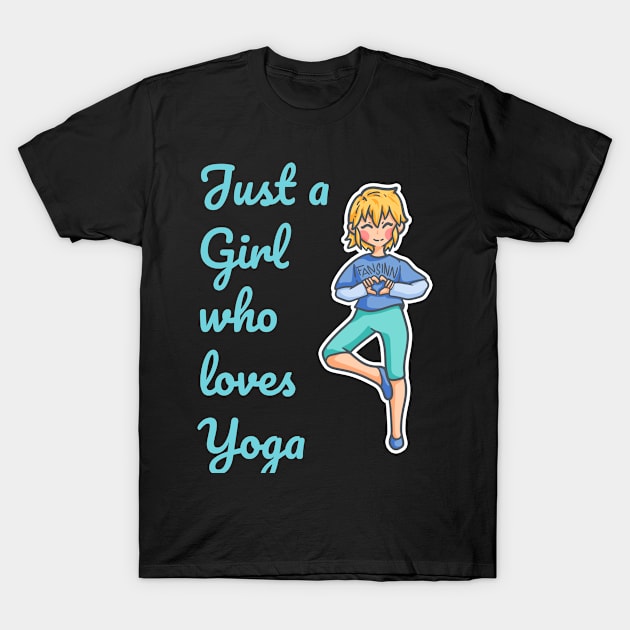 Yoga Sports Love girl woman gift T-Shirt by fansinn